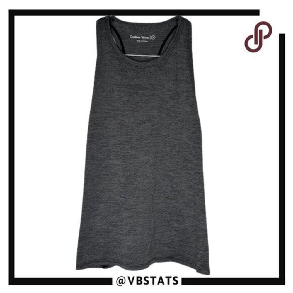 Outdoor Voices Women's Scoop Neck Athletic Tank Top Gray Size‎ Medium